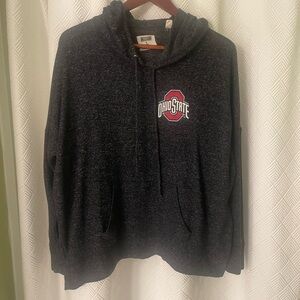 Ohio State Black Gray Lightweight Hoodie by Tailgate Size Large